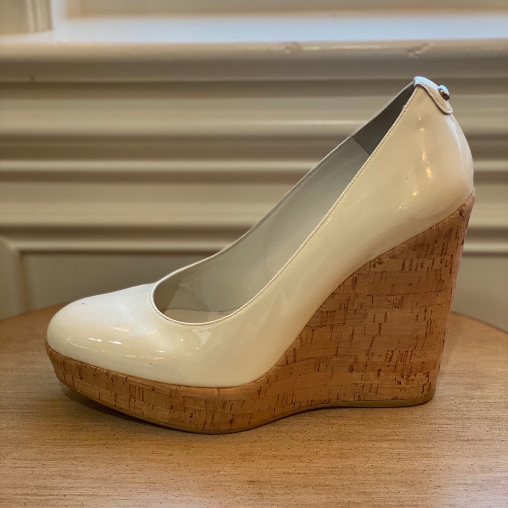 Stuart weitzman shoes heels wedges white platform